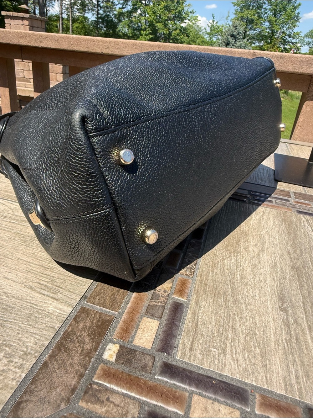 GUC COACH Edie 31 Black Pebbled Leather Shoulder Bag w/ COA - Picture 13 of 16